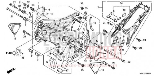 CARROSSERIE DE CHASSIS VFR1200FF de 2015